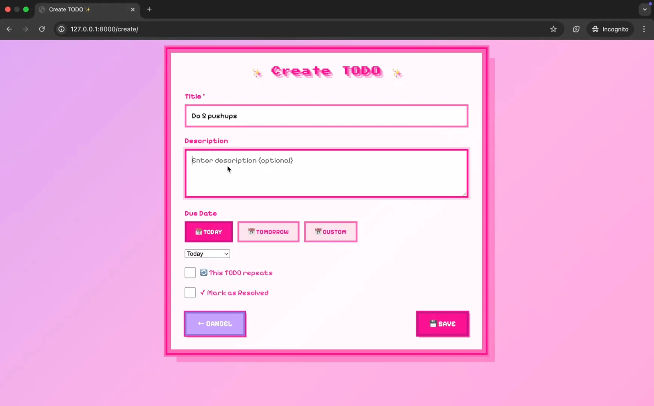 Girly Version Task View